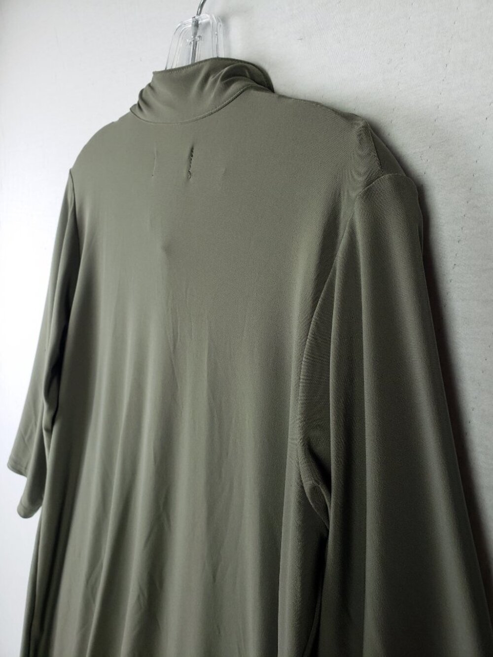 Sympli Canada Tunic Top Shirt Slinky Stretchy Green size 10 Lagenlook Minimalist - Picture 11 of 11
